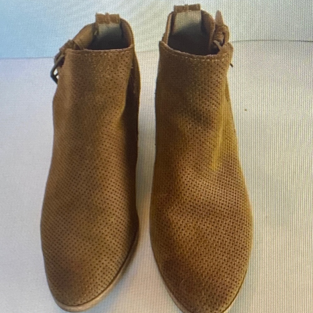 Dolce Vita Perforated Suede Kara Camel Bootie